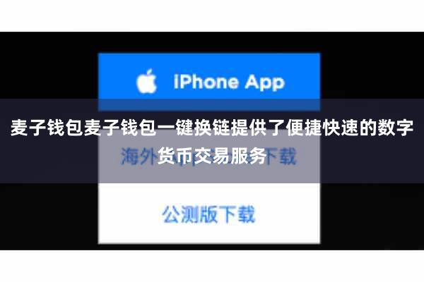 麦子钱包麦子钱包一键换链提供了便捷快速的数字货币交易服务
