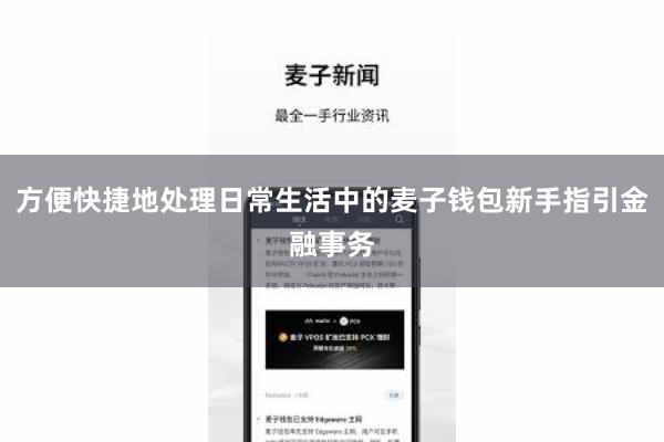 方便快捷地处理日常生活中的麦子钱包新手指引金融事务