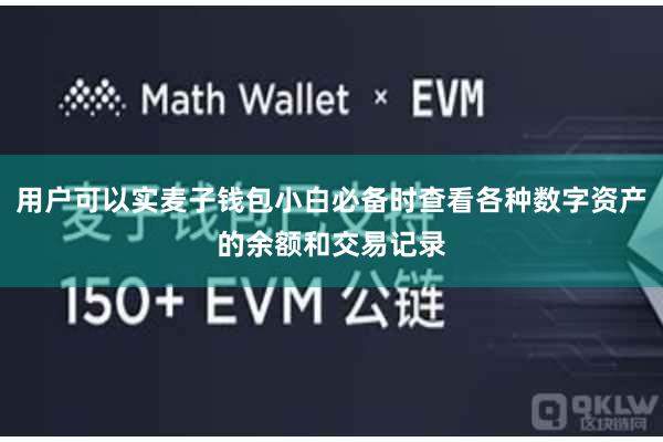 用户可以实麦子钱包小白必备时查看各种数字资产的余额和交易记录